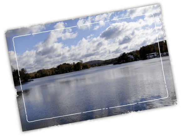 An evening view of Lake Hopatcong.