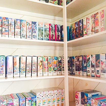 Shelves of a variety of items sold at Main Lake Market