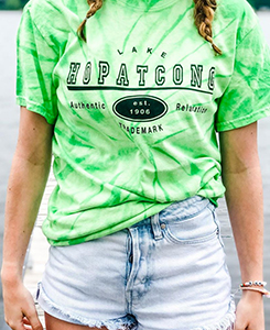 Green tye-dye Lake Hopatcong tshirt